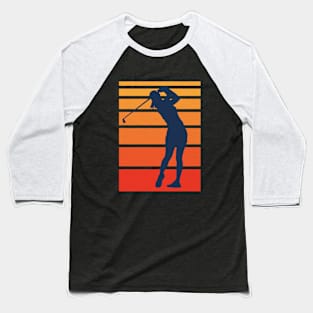 Vintage Golf Silhouette Baseball T-Shirt